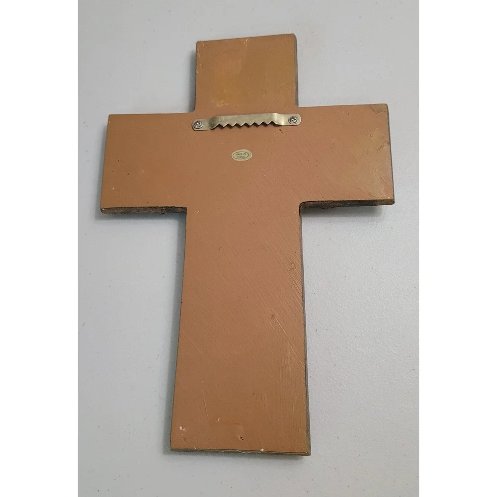 Ornate Scrollwork Wall Cross Resin Faux Bronze Antique Style Home Decor 10.5in